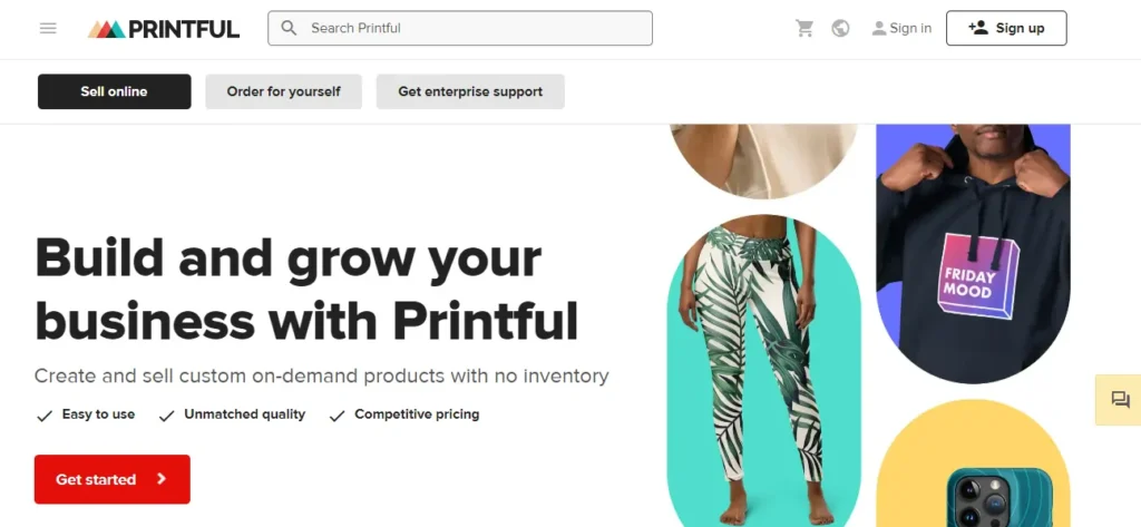 Printful Homepage