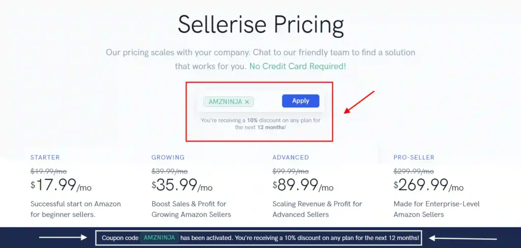 Sellerise-Apply Coupon Code